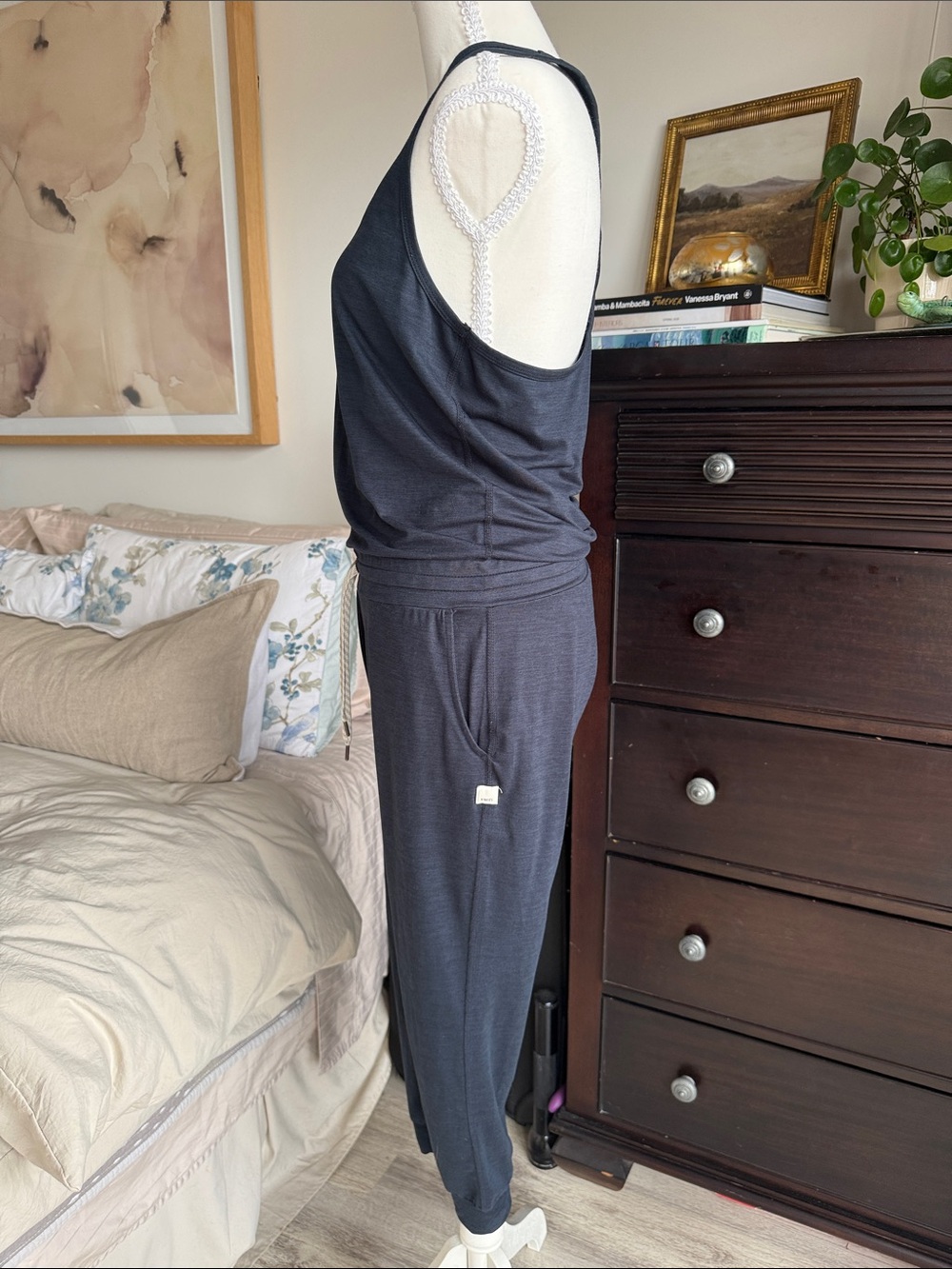 Vuori Navy Racer Back Jumpsuit - Picture 3 of 8